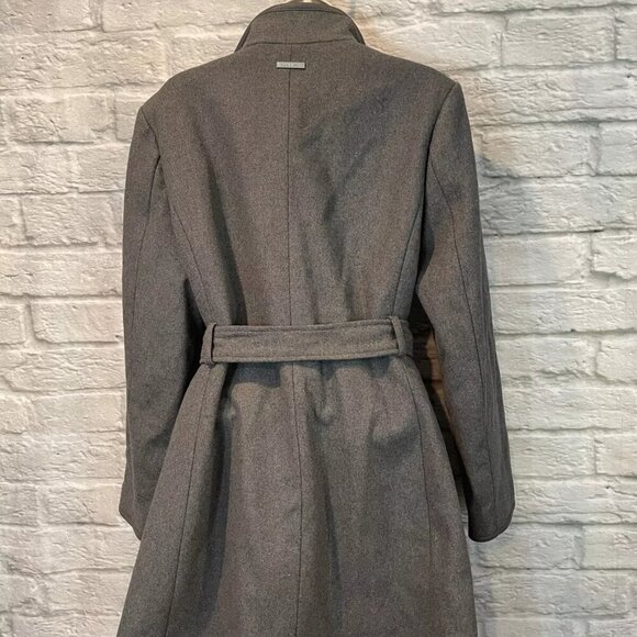 Vince Camuto Grey Two-Toned Long Coat | Size Small - 2 - Picture 9 of 11